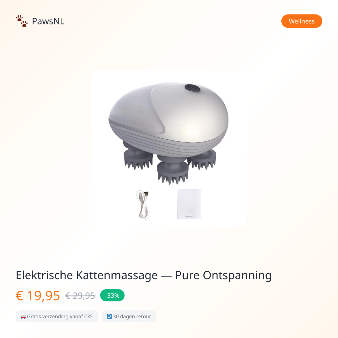 Elektrische Kattenmassage — Pure Ontspanning